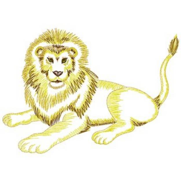 Picture of Lazing Lion Machine Embroidery Design