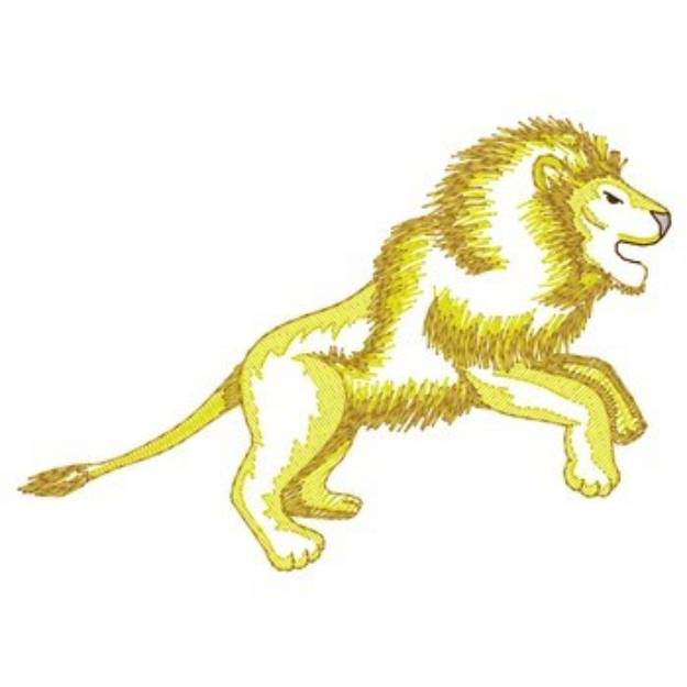 Picture of Lion Running Machine Embroidery Design