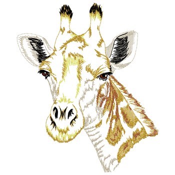 Giraffe Head Machine Embroidery Design
