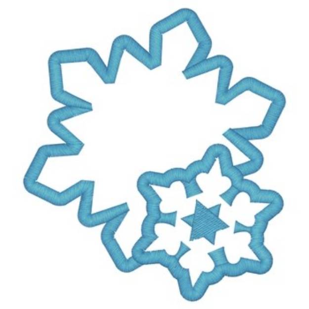 Picture of Snowflakes Applique Machine Embroidery Design