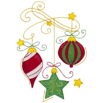 Christmas Ornaments Machine Embroidery Design