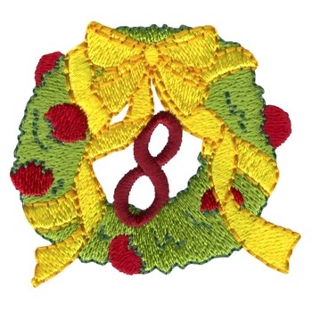 Christmas Wreath - 8 Machine Embroidery Design