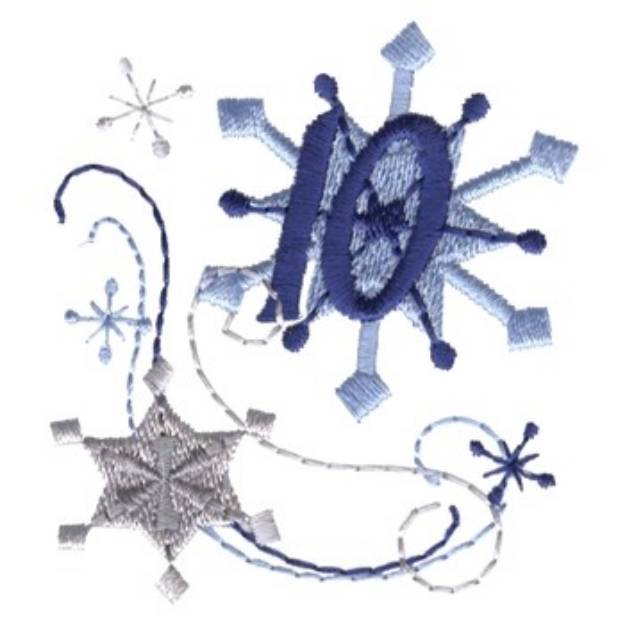 Picture of Snowflakes 10 Machine Embroidery Design