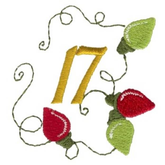 Picture of Christmas Lights 17 Machine Embroidery Design