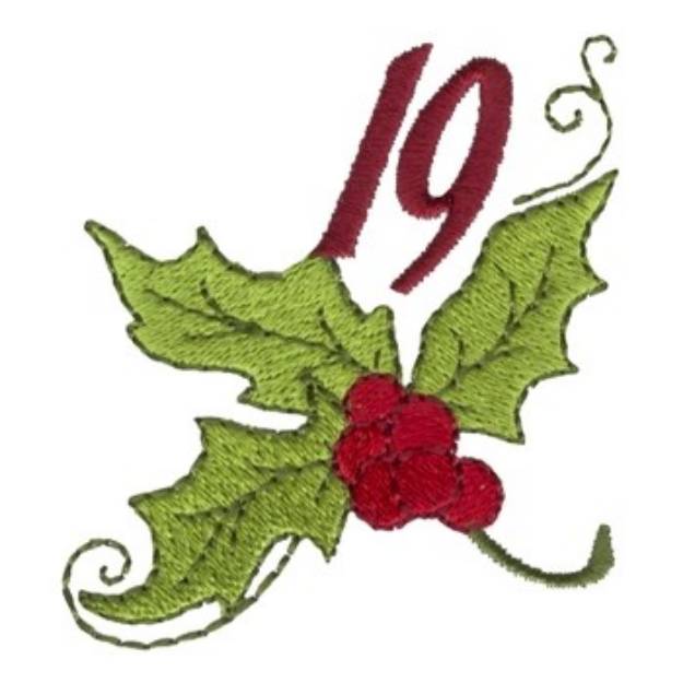 Picture of Holly Sprig 19 Machine Embroidery Design