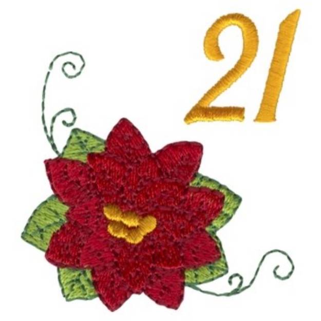 Picture of Poinsettia 21 Machine Embroidery Design