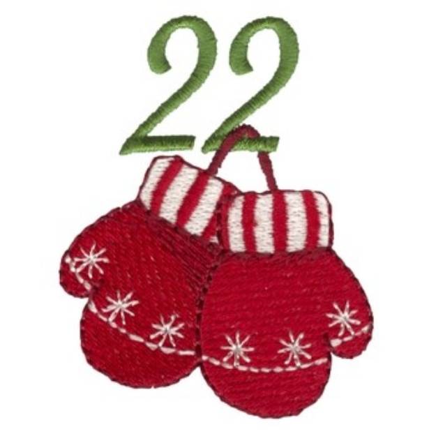 Picture of Holiday Mittens 22 Machine Embroidery Design