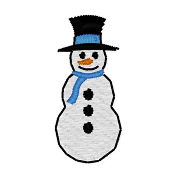 Christmas Snowman Machine Embroidery Design