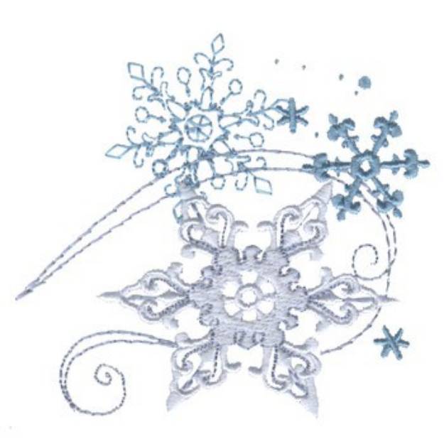 Picture of Crystalline Snowflakes Machine Embroidery Design