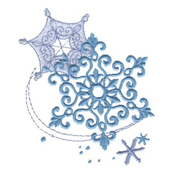 Crystal Snowflakes Machine Embroidery Design