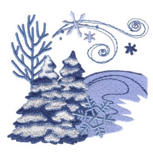 Picture of Winter Trees Machine Embroidery Design