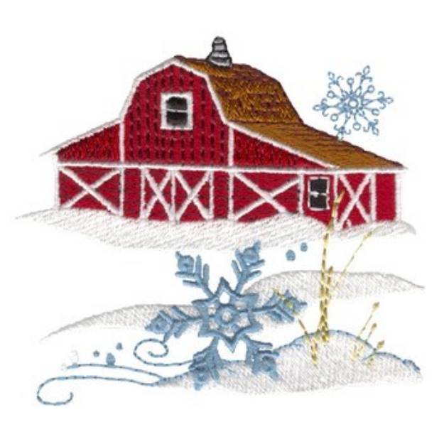 Picture of Country Winter Scene Machine Embroidery Design