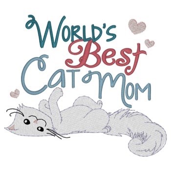 Best Cat Mom Machine Embroidery Design