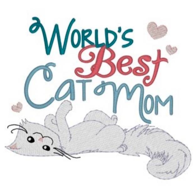 Picture of Best Cat Mom Machine Embroidery Design