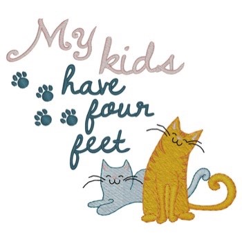My Kids are Cats Machine Embroidery Design