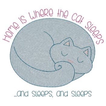 Cat Nap Machine Embroidery Design