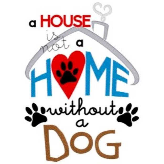 Picture of Dog House Machine Embroidery Design