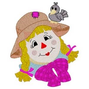 Picture of Girl Scarecrow Machine Embroidery Design