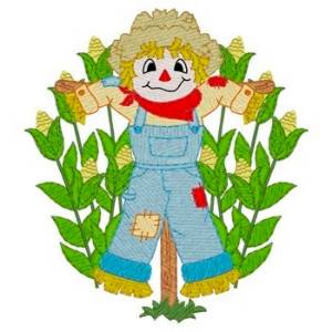 Picture of Scarecrow In Corn Machine Embroidery Design