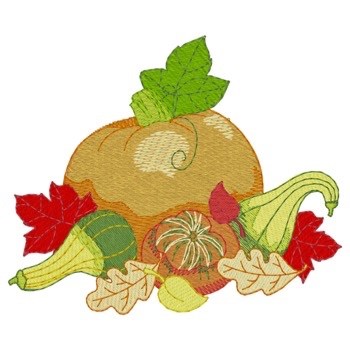 Pumpkin & Gourds Machine Embroidery Design
