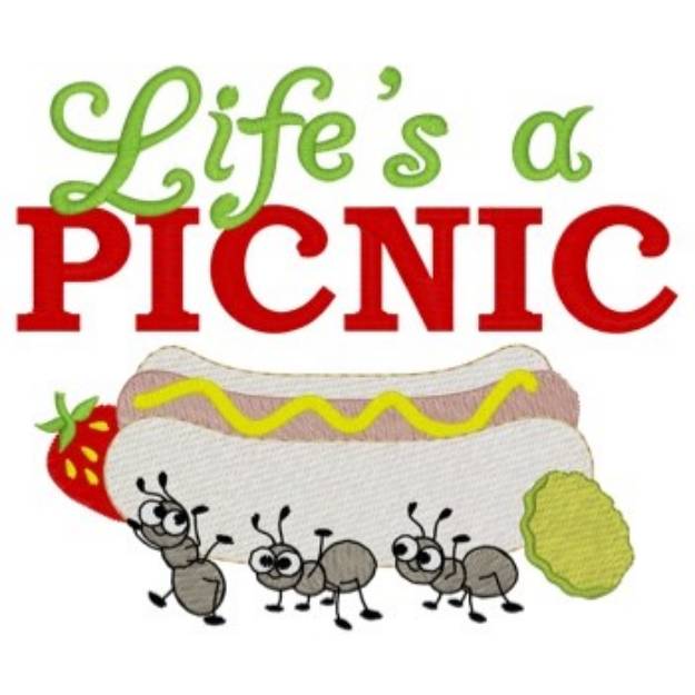 Picture of Lifes A Picnic Machine Embroidery Design