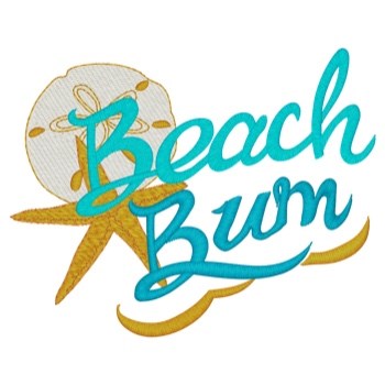 Beach Bun Machine Embroidery Design