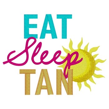 Eat Sleep Tan Machine Embroidery Design