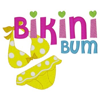 Bikini Bun Machine Embroidery Design