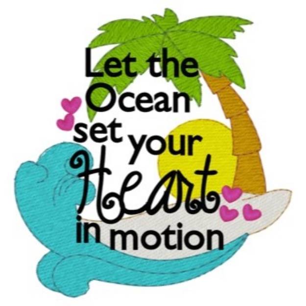 Picture of Let The Ocean Machine Embroidery Design