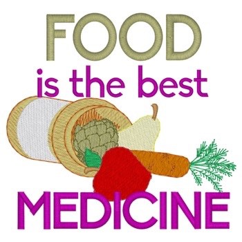 Food Is The Best Medicine Machine Embroidery Design