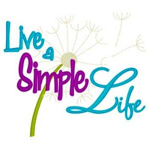 Picture of Live A Simple Life Machine Embroidery Design