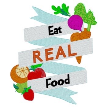 Eat Real Food Machine Embroidery Design