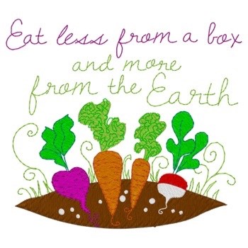 Eat From The Earth Machine Embroidery Design