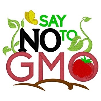 Say No To GMO Machine Embroidery Design