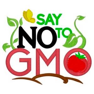 Picture of Say No To GMO Machine Embroidery Design