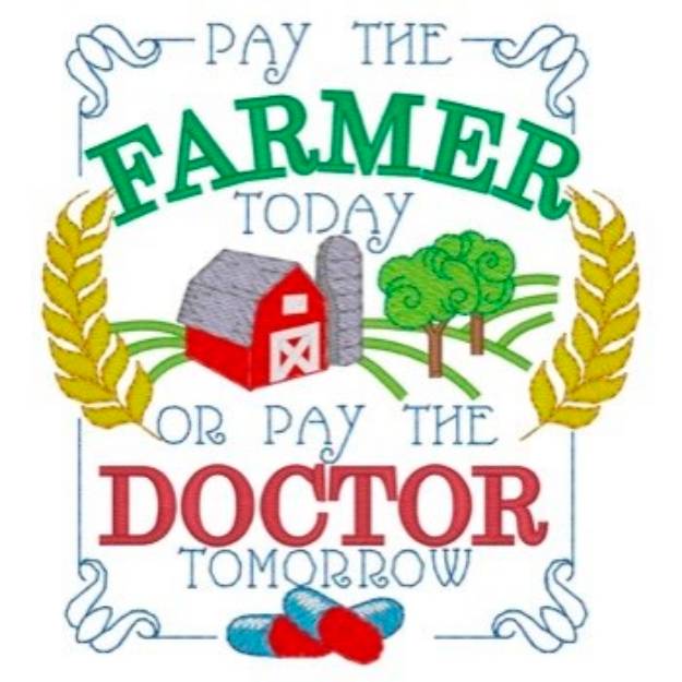 Picture of Pay The Farmer Machine Embroidery Design