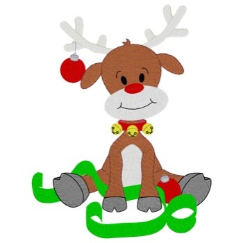 Christmas Reindeer Machine Embroidery Design