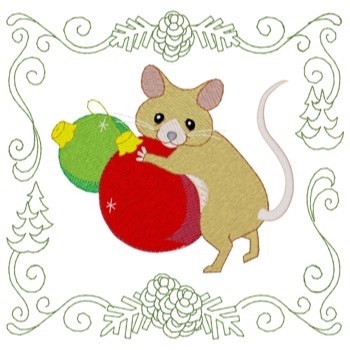Fieldmouse Quilt Square Machine Embroidery Design