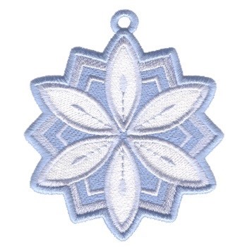 Snowflake Petal Ornament Machine Embroidery Design