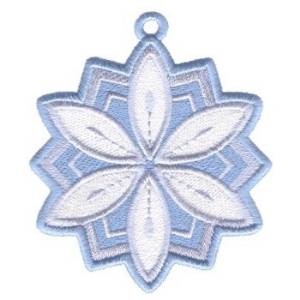 Picture of Snowflake Petal Ornament Machine Embroidery Design
