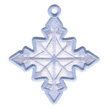Snowflake Diamond Ornament Machine Embroidery Design