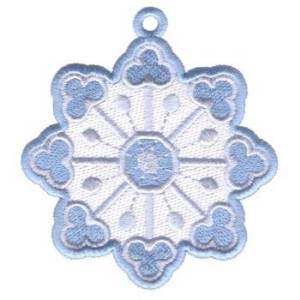 Picture of Snowflake Circle Ornament Machine Embroidery Design