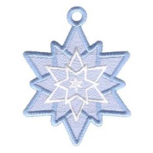 Picture of Snowflake Star Ornament Machine Embroidery Design