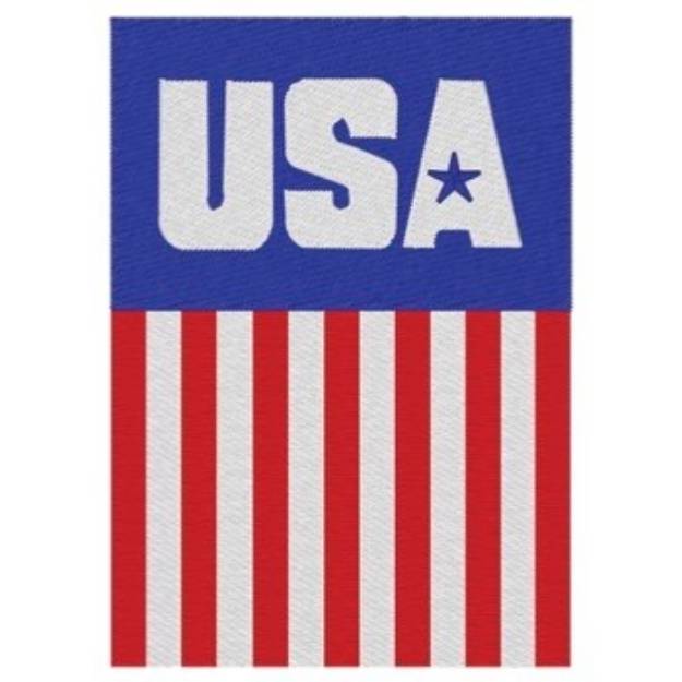 Picture of Vertical Flag Machine Embroidery Design