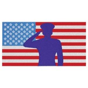 Picture of USA Flag Salute Machine Embroidery Design