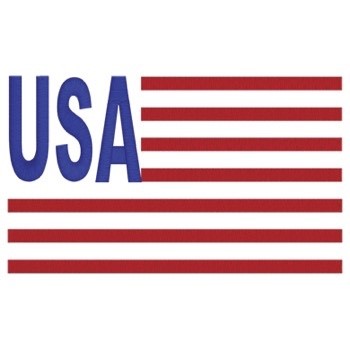 USA Flag Machine Embroidery Design