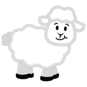 Lamb Applique Machine Embroidery Design