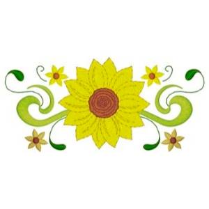 Picture of Sunflower Border Machine Embroidery Design