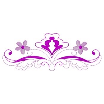 Floral Scroll Border Machine Embroidery Design