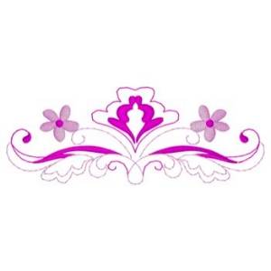 Picture of Floral Scroll Border Machine Embroidery Design